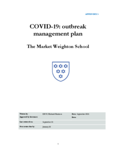 ERYC School Coronavirus (COVID-19) Appendix 5 Outbreak Management Plan