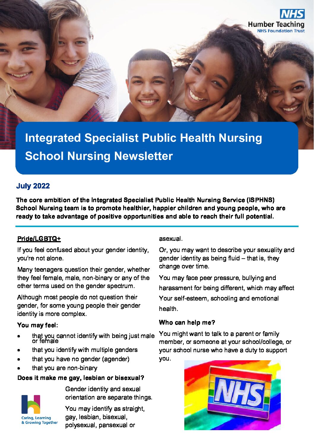 School Nursing Newsletter – July